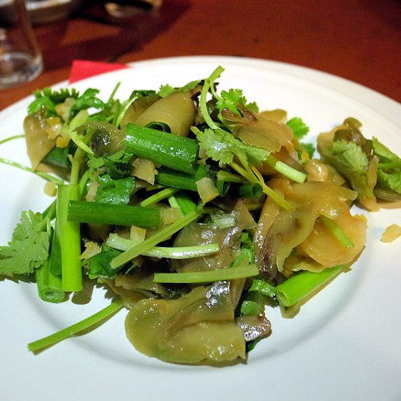 搾菜、ネギ、パクチー和え(蜃気楼)