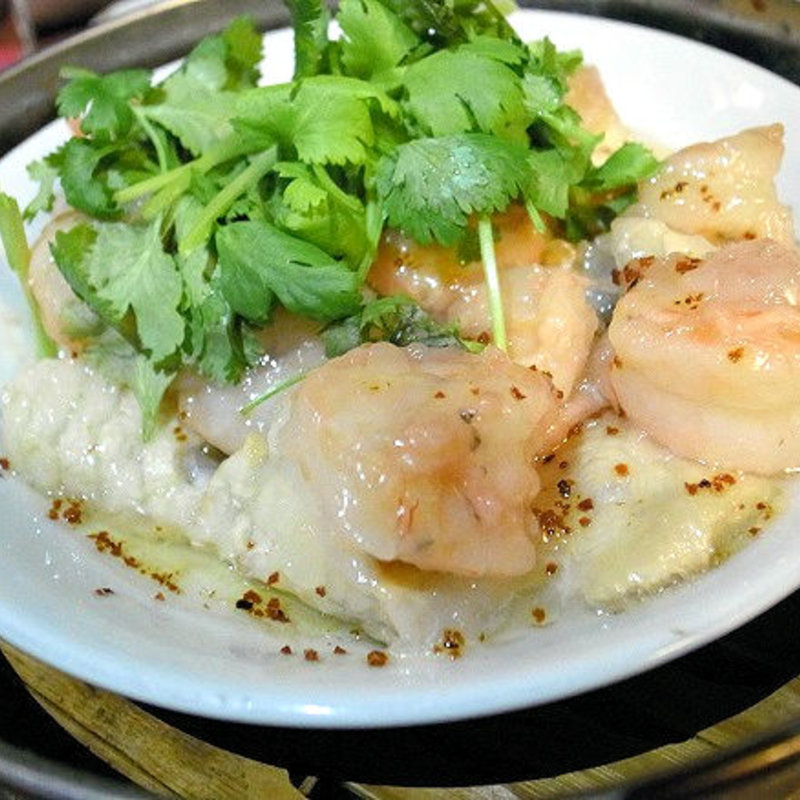 海老とサメの塩炒め(蜃気楼)