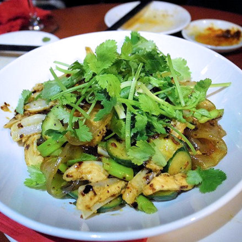 粉皮と鶏なんこつの四川風炒め(蜃気楼)