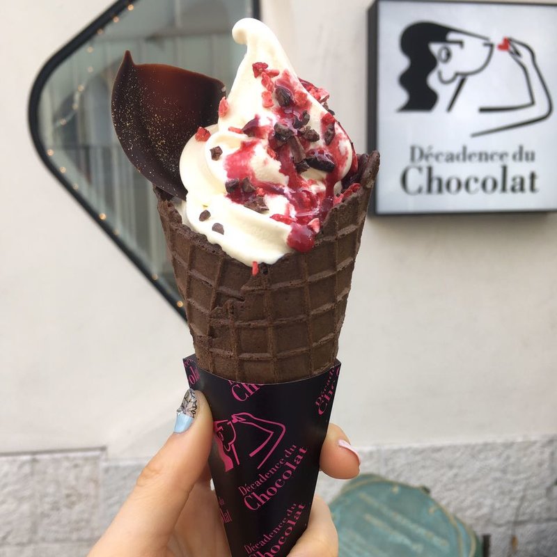 バニーユソフトクリーム(デカダンス ドュ ショコラ 銀座本店)