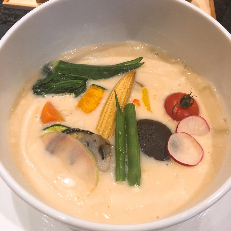温野菜のクリームソース(五代目 花山うどん 銀座店)