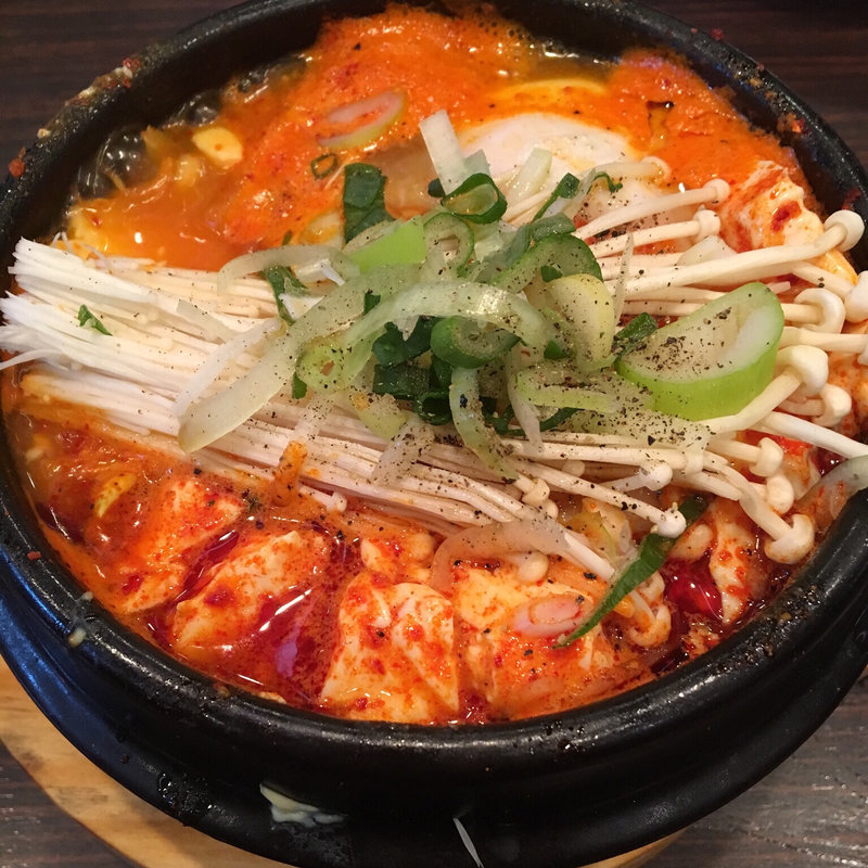 純豆腐チゲ(明洞のり巻 職安通り店)