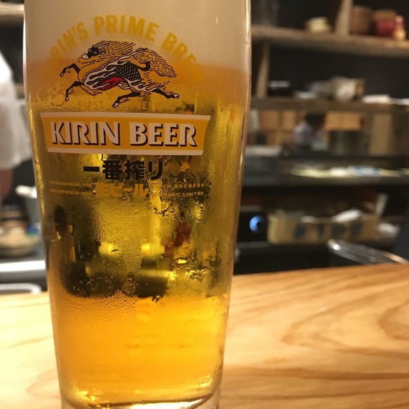 生ビール キリン一番搾り 中(焼鳥 せんみょう )