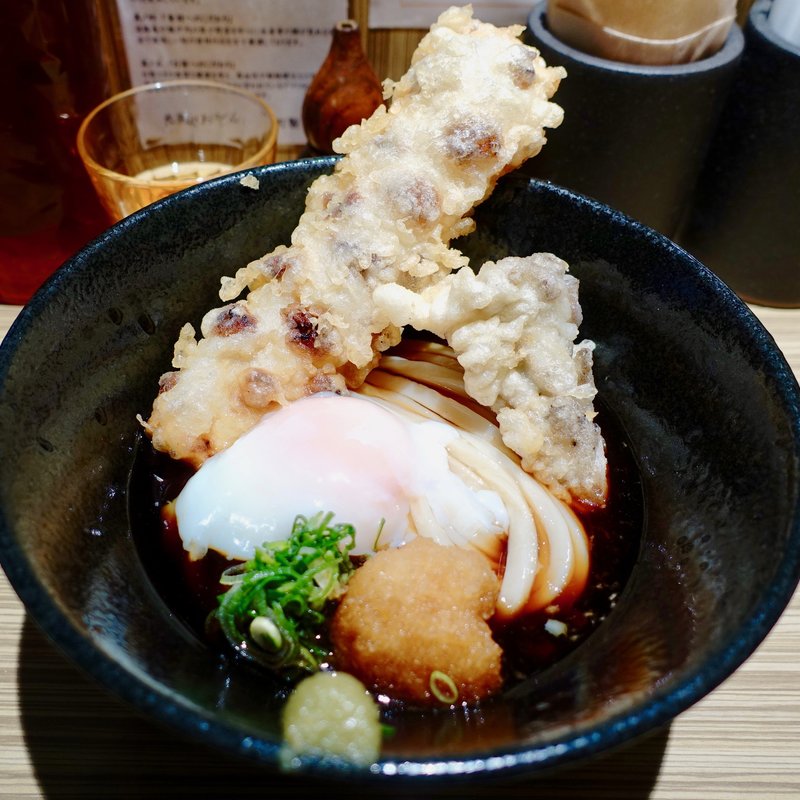 竹輪天と舞茸天うどん（冷）(本町製麺所 本店 )