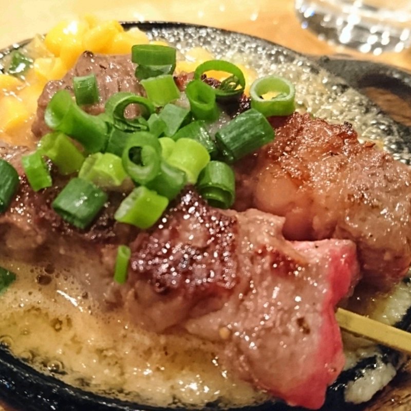 牛串ステーキガーリックバター焼き(焼鳥 大好き 浦安駅前本店)