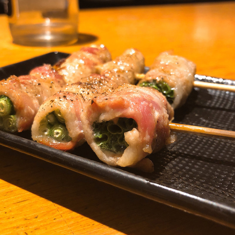 肉巻き万ネギ串(七福)