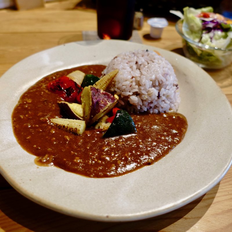 十六穀米カレーセット(昭和サロン)