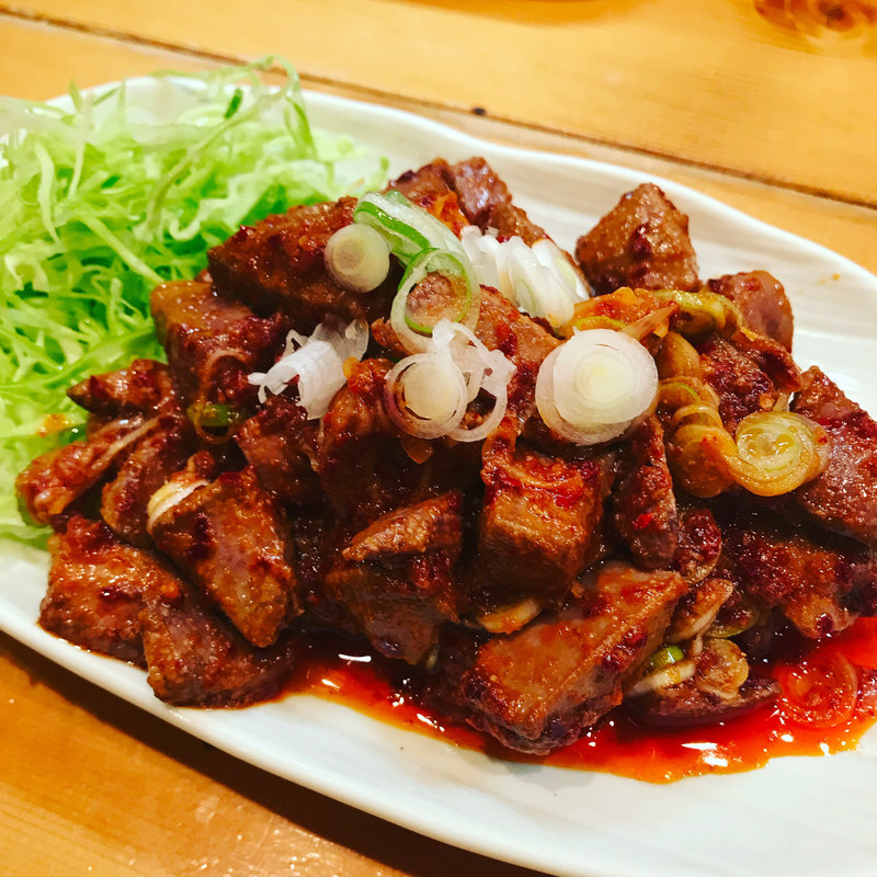 レバピリ辛炒め(こぶた )