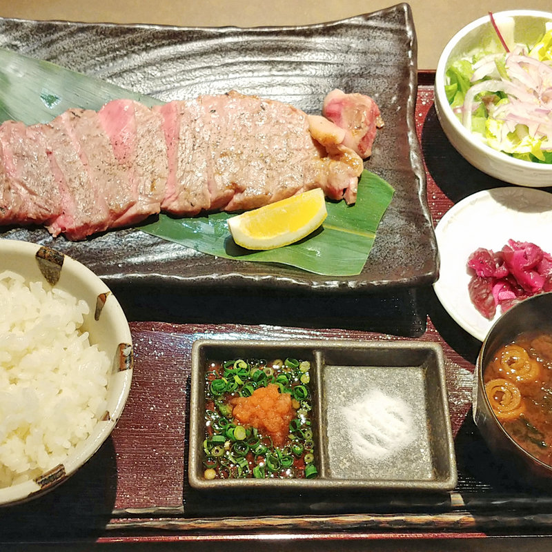 ブラックアンガス牛のサーロインステーキ御膳(FLAMME SCENE　STEAK CUISINE （フラムセーヌ　ステックキュイジーヌ）)