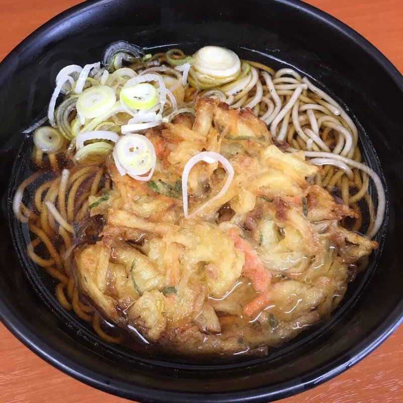 かき揚げそば(駅そば 大江戸そば 市ヶ谷)