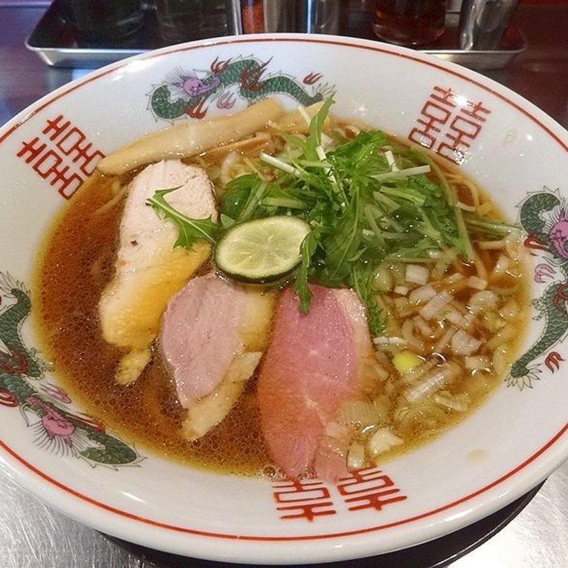 鴨鶏骨中華そば（醤油）(武者麺の変)