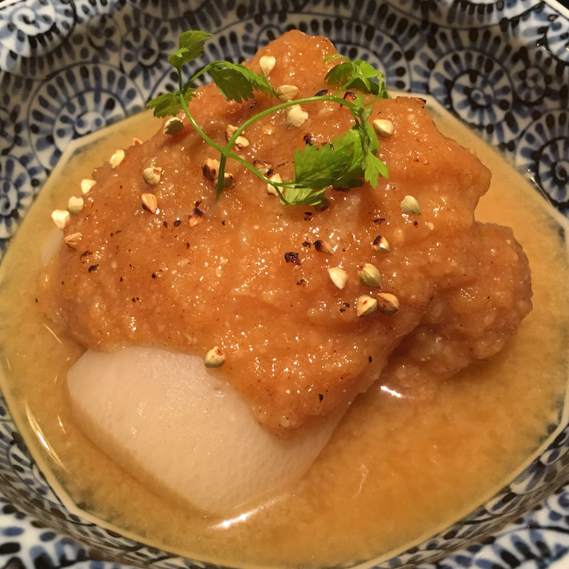 風呂吹き大根 蕎麦味噌添え(文楽 東蔵 (あずまぐら))