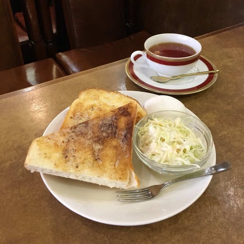 トーストモーニング(なかおか珈琲 中之島店)