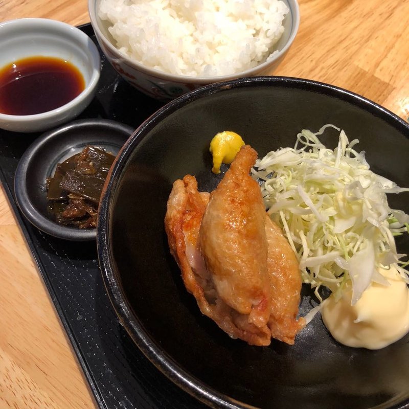 鶏皮餃子セット（ランチ）(らーめん みふく )