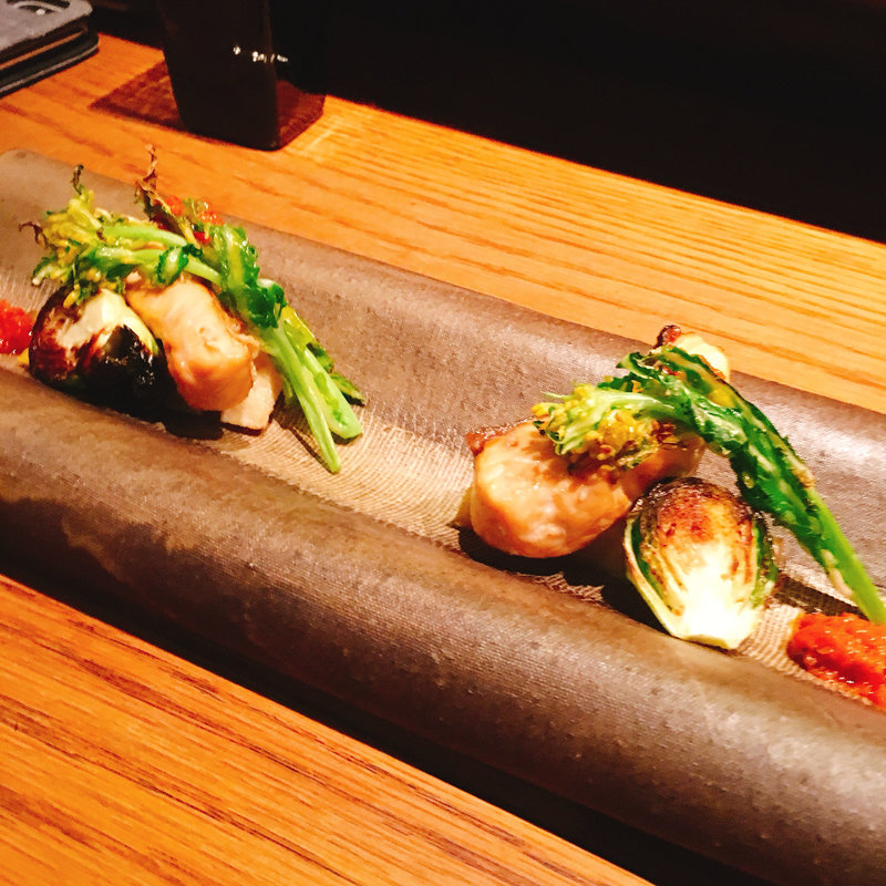 桜鱒の炭火焼き(フレンチ焼鳥とワイン Shaji)