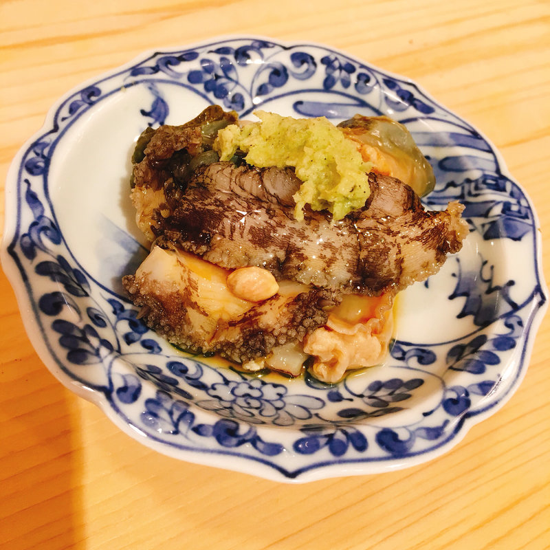 鮑のお造り(末廣鮨)