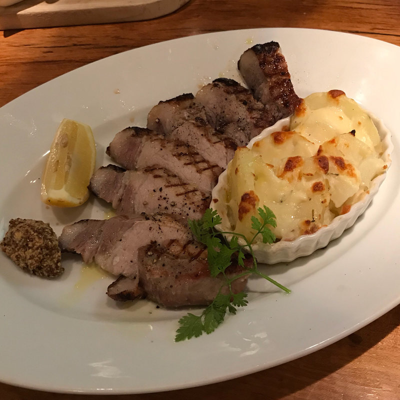 認定山形豚の岩塩焼(ワイン食堂o'bo （オボ）)