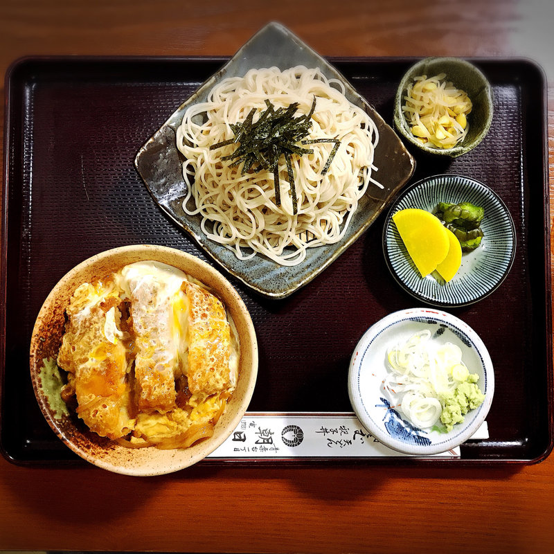 カツ丼セット　ざるそば付(朝日屋そば店)
