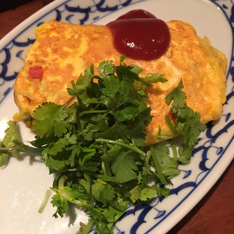 パクチーオムレツ(ワルン プアン （WARUNG PHUAN）)