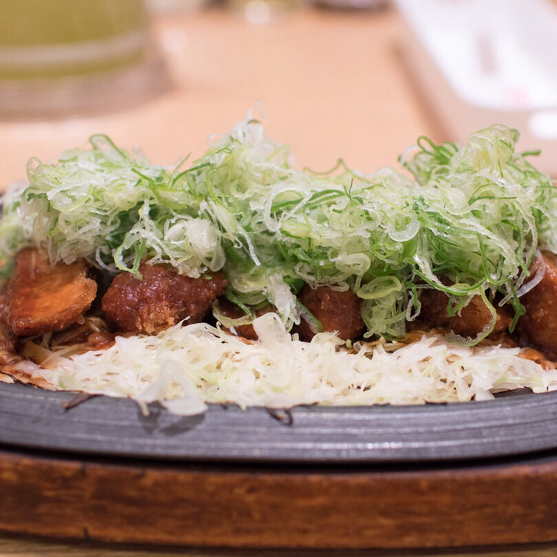 鉄板ヒレカツ ネギ追加(矢場とん 中部国際空港店 （やばとん）)