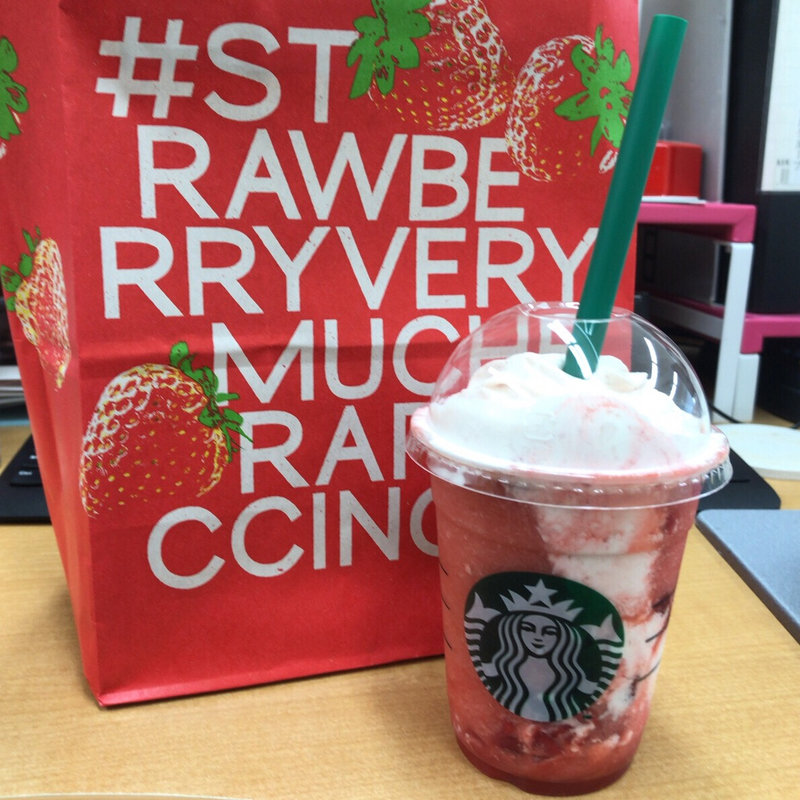 ストロベリーベリーマッチフラペチーノ(スターバックスコーヒー 銀座松屋通り店)