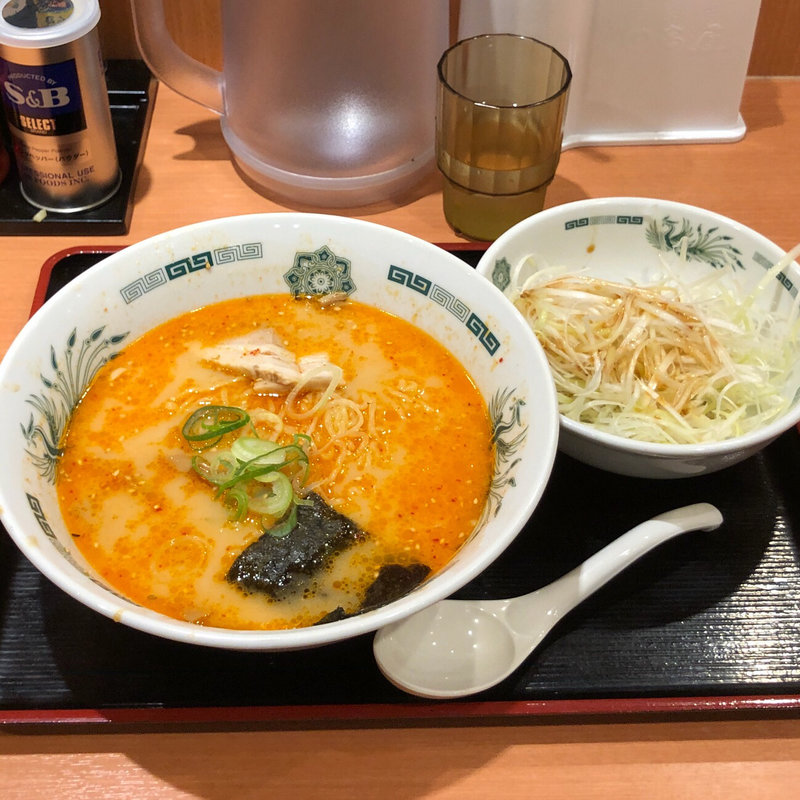 ピリ辛とんこつネギラーメン(日高屋 成城学園前駅北口店)
