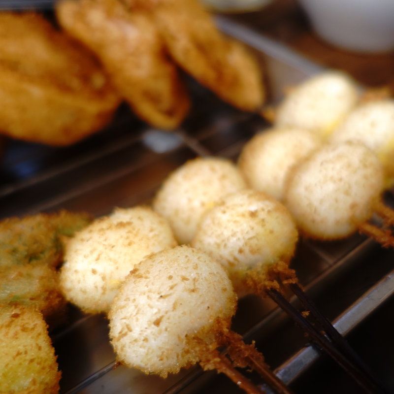 特製半熟うずら卵(串カツさくら 本店 難波 なんばの串カツ)