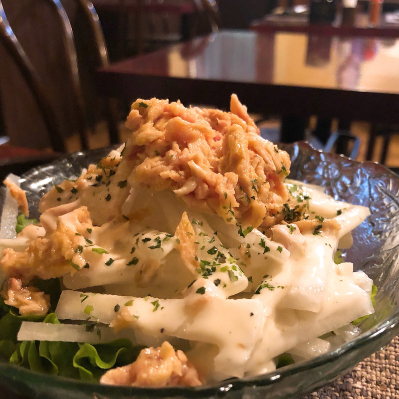 ツナと大根のサラダ(炭火串焼 五十亭)