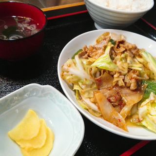 キャベツ唐辛子味噌炒め定食