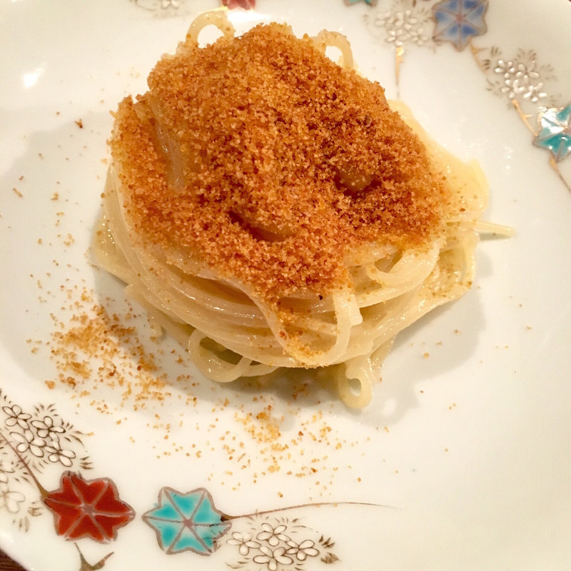 新玉ねぎソースのパスタ カラスミ和え(コノ花まひろ )