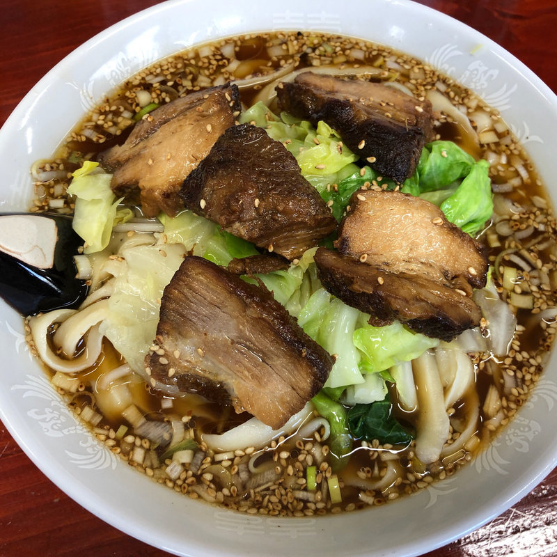 豚バラ刀削麺(台所飲茶 上海楼 )