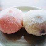 さくら大福、塩豆大福(豊寿庵 東京メトロ渋谷駅店)