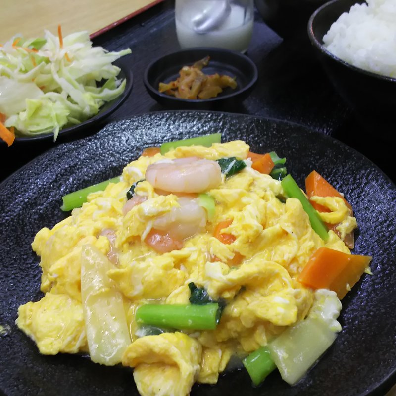 エビと玉子炒め定食(香楽園 蒲田西口店)