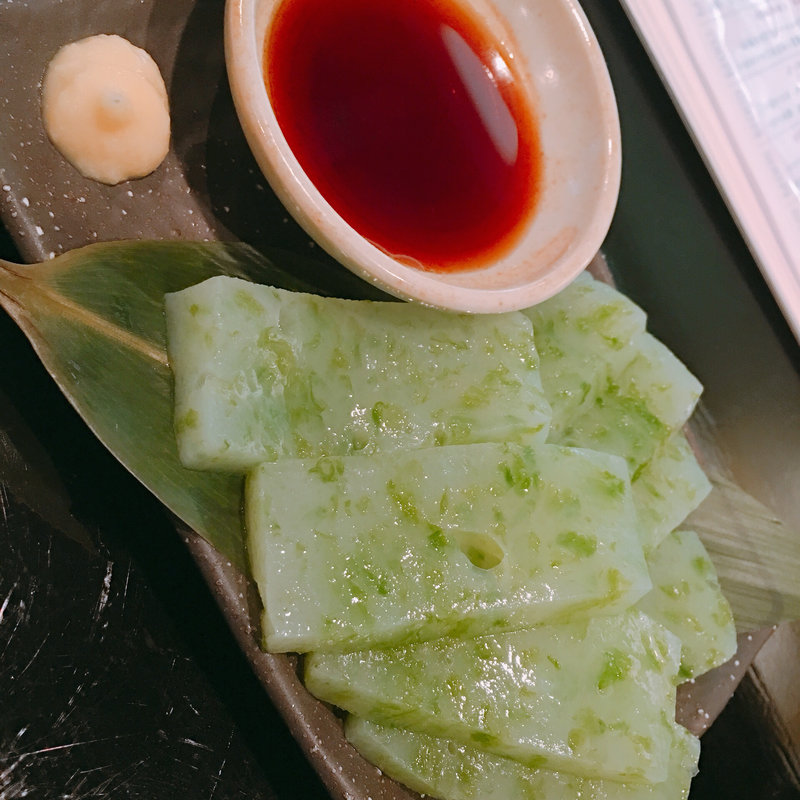 あおさのりお刺身こんにゃく(日本酒BAR四季／SAKE BAR SHIKI)