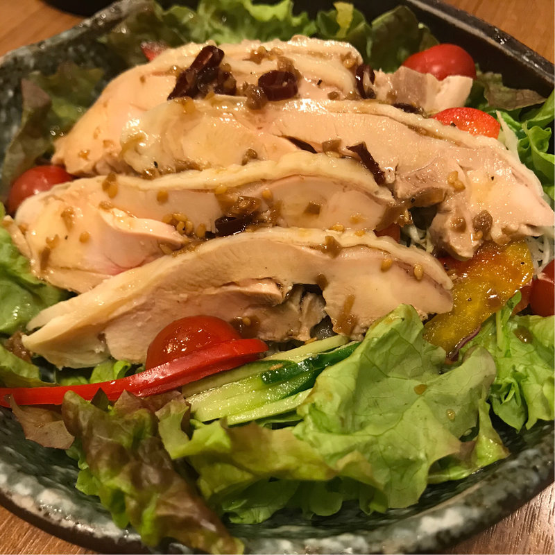蒸し鶏の香味ソースがけサラダ(栃木屋 )