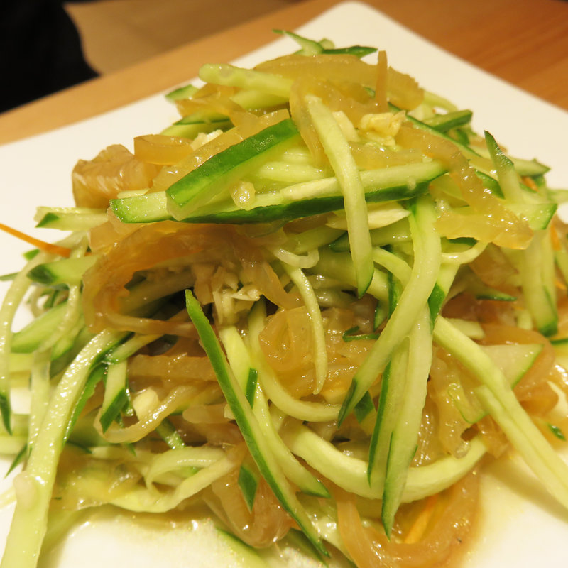 胡瓜とクラゲ和え(桂林米粉 山水家 （ケイリンコメコ サンスイヤ）)