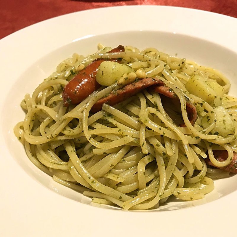ソーセージとポテトのバジルパスタ(ロゼッタ 下松 )