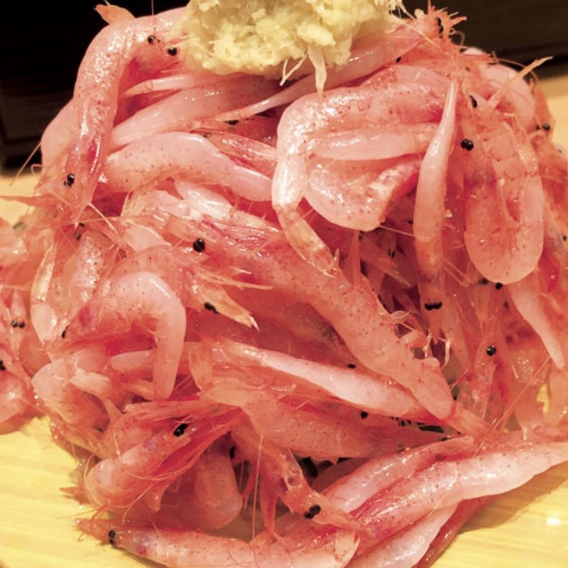 がっつり盛り桜エビ(廻り寿し 千寿 すしつね 北千住マルイ店)