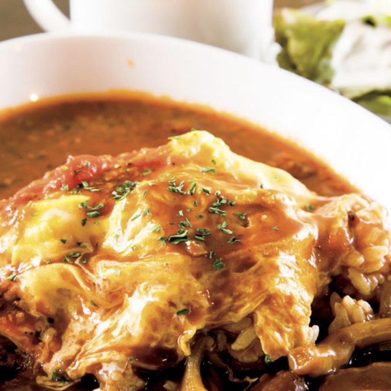 ハーフ＆ハーフ（こくうまハヤシとトマトソース、スープ・サラダ付き）(Dining Bar Arrays)