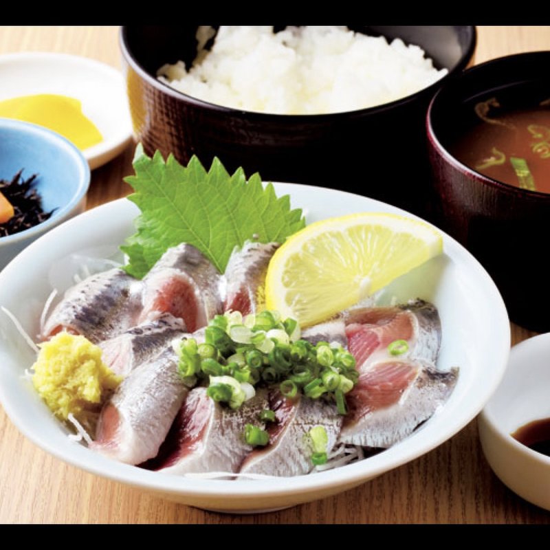 イワシ刺定食(すゞ太郎)