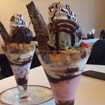 チョコミントブラウニーパフェ(からふね屋珈琲店 三条本店 )