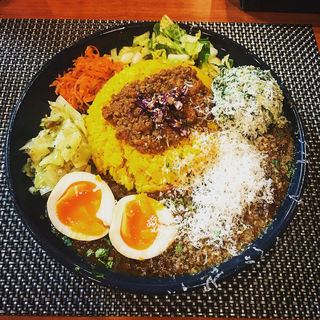 カレー定食2種盛(スパイスカレー青藍)