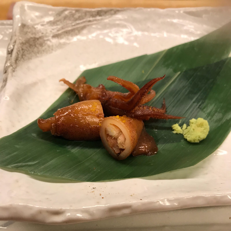 イカの煮付け  おまかせコースの一品(みさき )