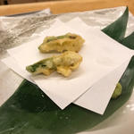 タラの芽の天ぷら おまかせコースの一品