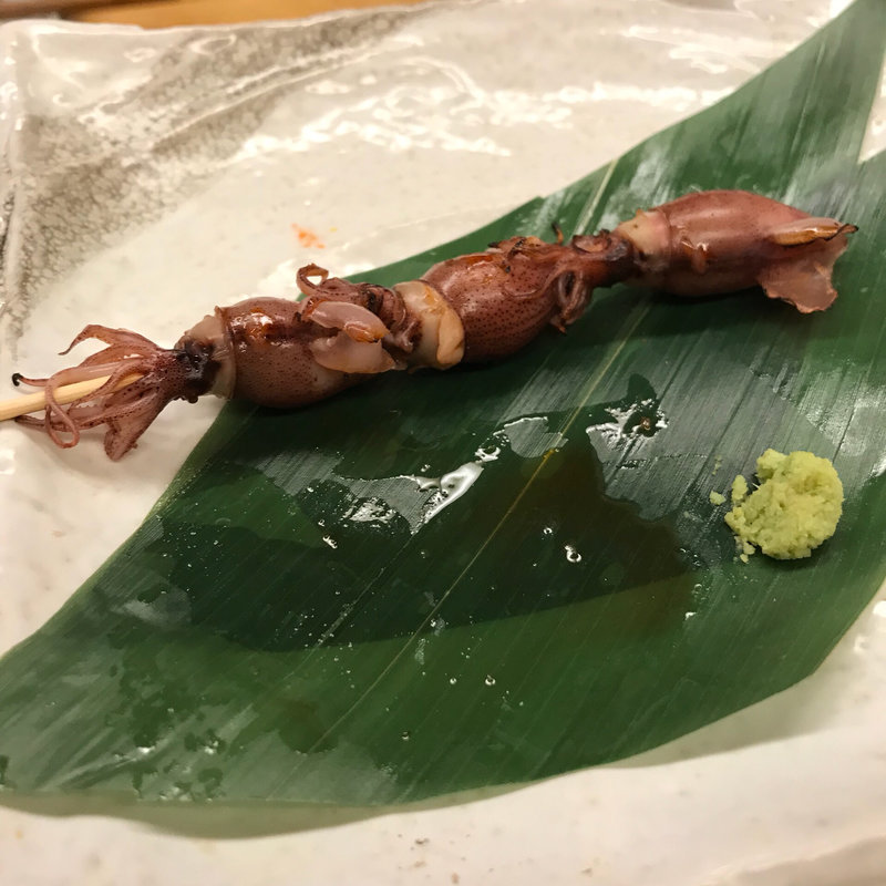 ホタルイカの串焼き おまかせコースの一品(みさき )