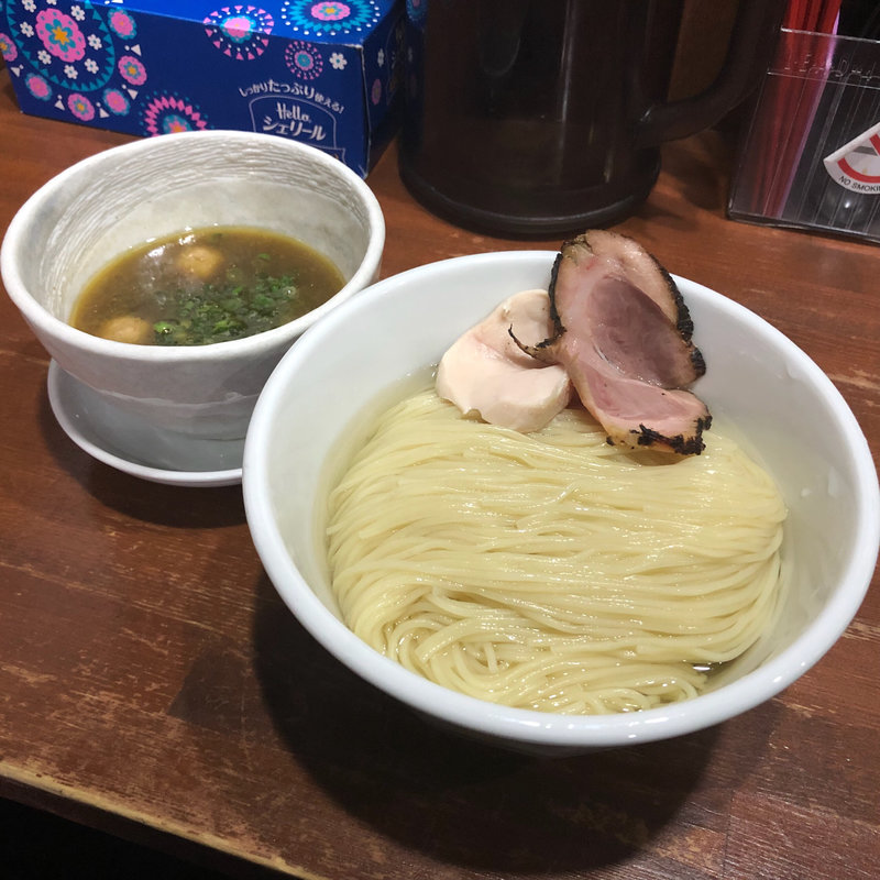 昆布水つけ麺(醤油)大盛り(麺や而今 （じこん）)