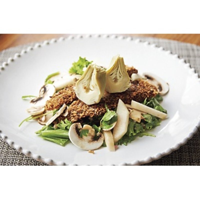 和歌山県産アジのフリット 桃とハーブのサラダ(グルマンディーズ)