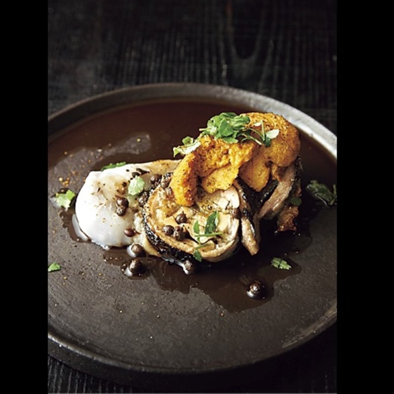 松茸と焼き茄子を秋刀魚で巻いた山椒焼き(Kyobashi f)