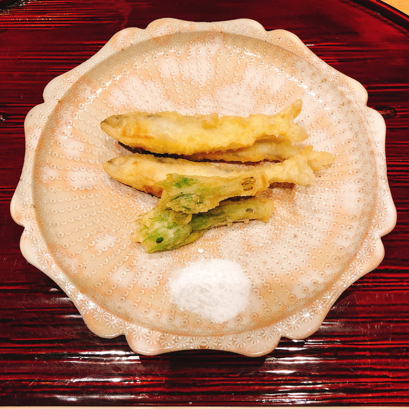 稚鮎の天ぷら(懐石料理 日本料理 いち太 青山)