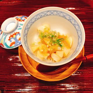 貝柱とこのわたのご飯(懐石料理 日本料理 いち太 青山)